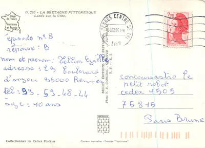 Lande na Côte — A Bretanha Pitoresca — Episódio n°8 — Edições Y.R. Caudal — Verso