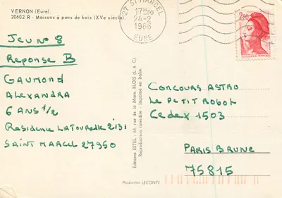 Vernon (Eure) — domy z drewnianymi półkami (XVe wieku) — Editions ESTEL — Rewers