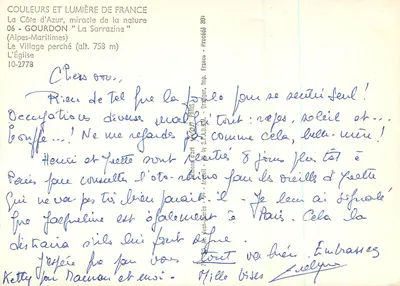 Gourdon — A Sarrazine — Igreja elevada — editor Jean-Claude Artiguel — Verso