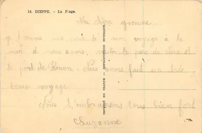 Dieppe - La Plage — Editore Édouard, n°14 — Verso