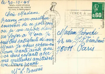 Saint-Paul-de-Vence — widok panoramiczny — Wydawnictwo S.E.P.T.R. - 58-65 — Rewers