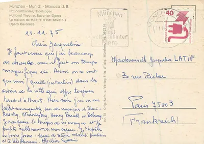 Munich — Nationaltheater, Staatsoper — bawarski teatr operowy — wydawca Fritz Witzig, n°78 — Rewers