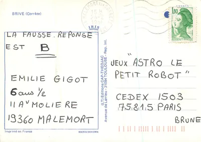 Brive-la-Gaillarde — vista panorâmica — Edições Larrieu, n° 31094 — Verso
