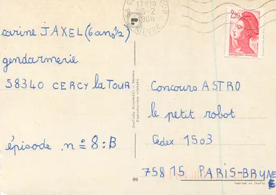 Czarny łabędź — na wodzie — Gravure Biondetti n°90 — Rewers