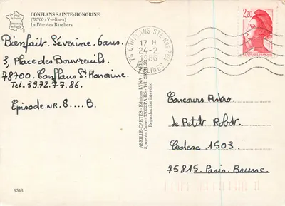 Conflans-Sainte-Honorine — Festa dos Barqueiros — Edições Lyna — Verso