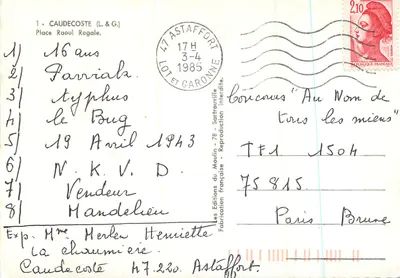 Café-Rogale — Tankstation Fina — Astaffort — Éditions L.&G. — Achterkant