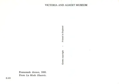 Dos mujeres en vestidos de paseo — 1880 — Victoria and Albert Museum, E.133 — Reverso