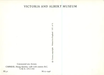 Foice cerimonial — Shang — Victoria and Albert Museum — Verso