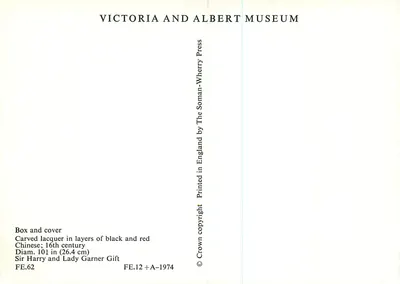 Chinesische Lackbox — 16. Jahrhundert — Victoria and Albert Museum Press — Rückseite