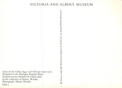 Ei van de Lilas van de Vallée — Carl Fabergé (1846-1920) — Victoria and Albert Museum — Achterkant