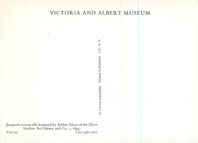 Jacquardstof met versiering — Arthur Silver, Liberty & Co., ongeveer 1895 — Victoria and Albert Museum — Achterkant