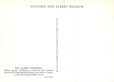 O medalhão do Memorial Albert — modelo em gesso — Victoria and Albert Museum — Verso