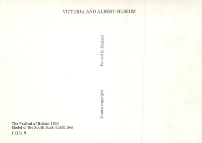 Modelo da Exposição do South Bank — Festival of Britain 1951 — Museu Victoria and Albert — Verso