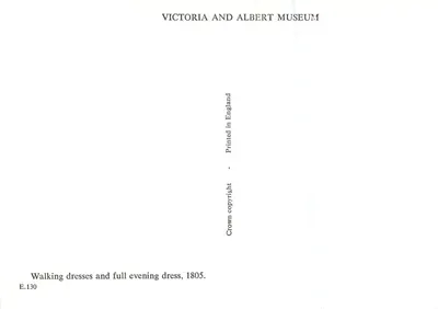 Vestidos para Caminhar — Vestido Completo — Publicado por Byrne & Allard, Londres 1805 — Verso