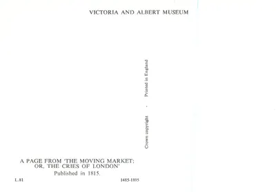 Vendedor de tinta — Cries of London — Victoria and Albert Museum — Verso
