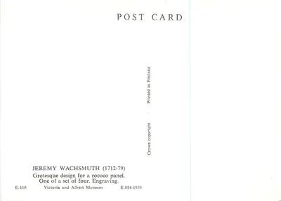 Jérémy Wachsmuth — Groteskowy projekt panelu rokoko — Muzeum Victoria and Albert, E.110 — Rewers