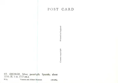 Święty Jerzy walczący z drakiem — rzeźba z srebra parcel-gilt — Victoria and Albert Museum — Rewers