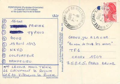 Le Castillet (XIV wiek) — i kwitnące nabrzeża Basse — Wydawnictwo CAP-THEOJAC — Rewers