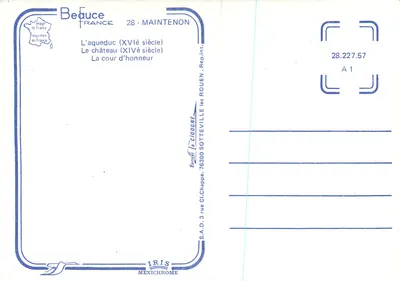 Maintenon — Aqueduc i zamek — Beauce Francja — Rewers