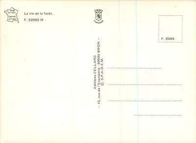 A vida da floresta — Éditions Cellard, Bron — n° F. 92902 M — Verso