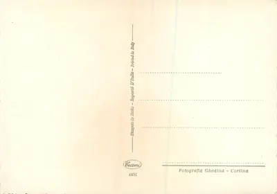 Zamarznięta Ukrzyżowanie — drewniana krzyżowa z figurą Chrystusa — fotografie Ghedina, Cortina — Rewers