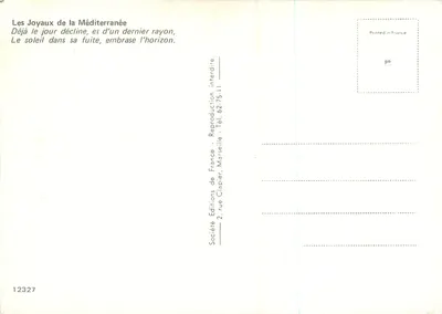 Szlaki Mediteranii — Société Éditions de France, Marsylia — n° 12327 — Rewers