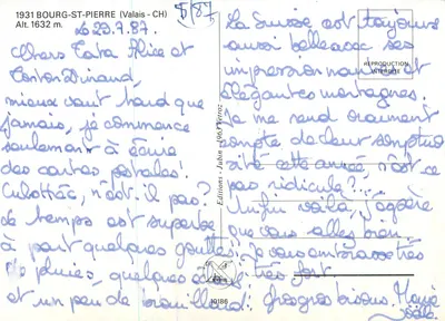 Bourg-Saint-Pierre — Valais (CH) — Uitgave Jubin 10186 — Achterkant