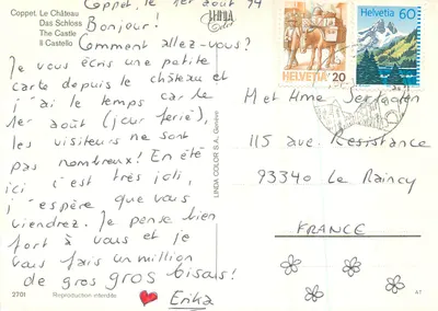 Coppet — O Castelo — Linda Color S.A. n°2701 — Verso