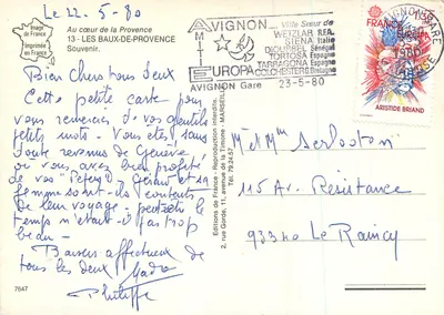 Les Baux de Provence — vista panoramica e rovine — Éditions de France — Verso