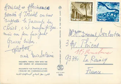 Nazareth — Deelvisue met de kerk van de Verklaring — Palphot, n°7671 — Achterkant