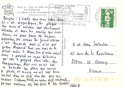O farol e o semáforo de Chassiron — Ilha de Oléron — Edições Oleronaisas — Verso