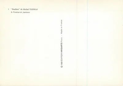 Poulbot — Sprzedawca gazet — Wydawnictwo KRISARTS, Paryż, 1968 — Rewers