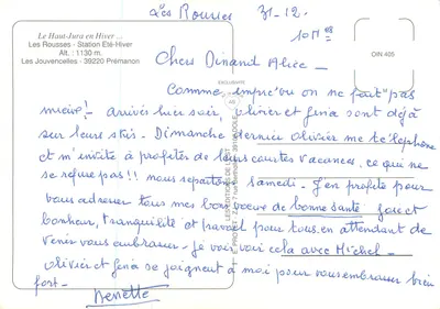 Jura — Estação de esqui Les Rousses — Editor Les Éditions de Lest — Verso