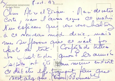Oever van de Rijn — Genevese Landbouwregio — Uitgaven Héco — Achterkant