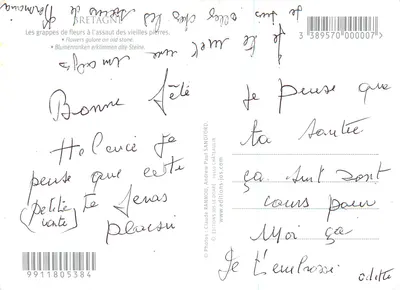Casa com telhado de colmo — Bretanha — Edições JOS LE DOARÉ — Verso