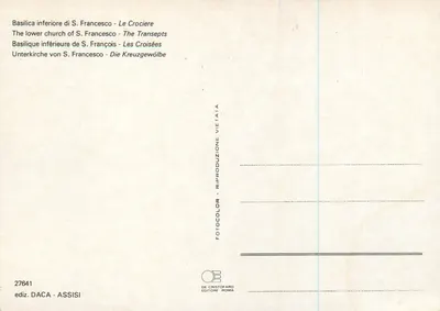 Basílica inferior de S. Francisco — As janelas — éd. DACA - n° 27641 — Verso