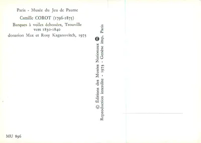 Wycieczki z żaglami — Trouville — Wydawnictwo Muzeów Narodowych, 1973 — Rewers