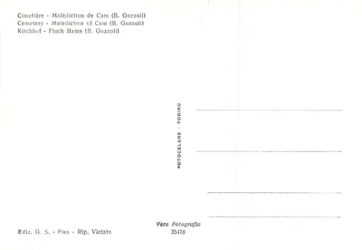 Pisa - Camposanto - De vervloeking van Cam (B. Gozzoli) — Achterkant