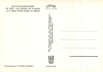 Die Gletscher von La Sache und der Mount Pourri von Monal — HAUTE-TARENTAISE — LUMICAP — Rückseite