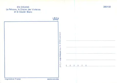 Le Pelvoux, Lódowiec Violette i Lódowiec Biały — W Oisans — IRIS — Rewers