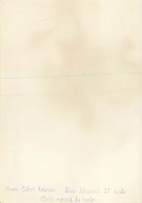 Chrystus wychodzący z grobu — Szkoła Niemiecka XV wieku — Muzeum Calvet w Avignonie — Rewers