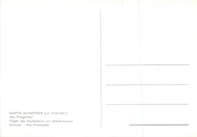 Wielkanoc — Wielkanoc — Martin Schaffner (ok. 1478-1547) — Alte Pinakothek, Monachium — Rewers