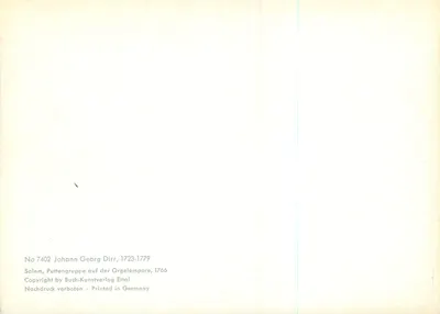 Grupa putti na organach — Salem, 1766 — Buch-Kunstverlag Ettal — Rewers