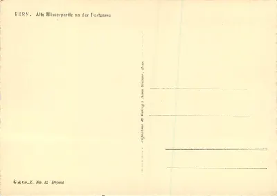 Bern — Starsza część domów ulicy pocztowej — C.& Co., Z. Nr 12 — Rewers