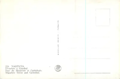 Valence — Torre Miguelete e Catedral — Nicolas Reuïs, n°224 — Verso