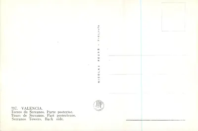 Torres de Serranos — Tył — Nicolas Reuss, n° 237 — Rewers