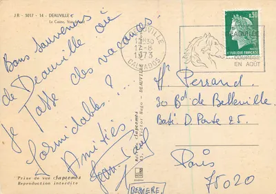 O Casino de Deauville — Vista noturna — Edição Sapromos — Verso