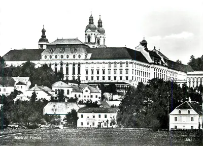 Markt St. Florian — abadia e igreja — Verlag: J. Leittemüller, Linz, n° 2241