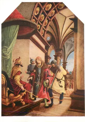 São Sebastião diante do imperador — Albrecht Altdorfer (1480-1538) — Kunstverlag Wolfrum, Viena