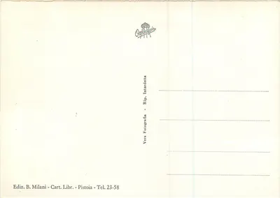 Pistoia — Igreja de S. André — editor Ediz. B. Milani, Pistoia — Verso